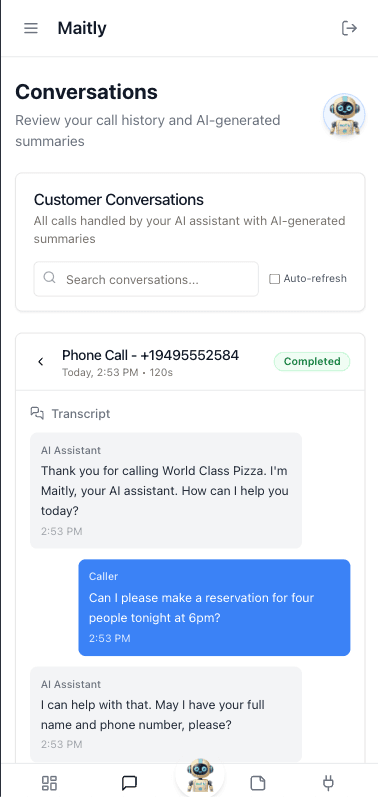 AI Conversation Details